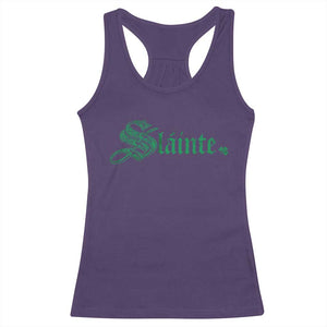 Irish Racerback Tank Top Slainte Cheers Good Health Ireland TS09 Purple Print Your Wear