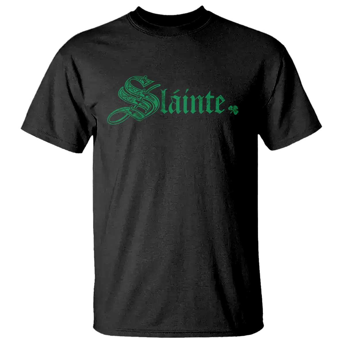 Irish T Shirt Slainte Cheers Good Health Ireland TS09 Black Print Your Wear