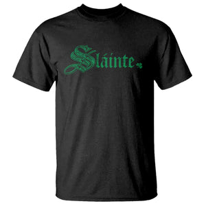 Irish T Shirt Slainte Cheers Good Health Ireland TS09 Black Print Your Wear