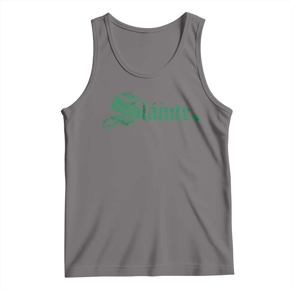 Irish Tank Top Slainte Cheers Good Health Ireland TS09 Deep Heather Print Your Wear