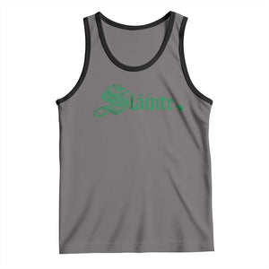Irish Tank Top Slainte Cheers Good Health Ireland TS09 Deep Heather Black Print Your Wear