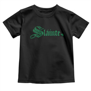 Irish Toddler T Shirt Slainte Cheers Good Health Ireland TS09 Black Print Your Wear