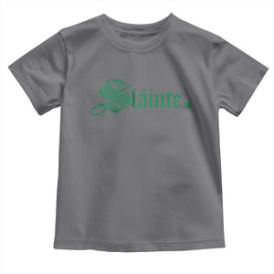 Irish Toddler T Shirt Slainte Cheers Good Health Ireland TS09 Charcoal Print Your Wear