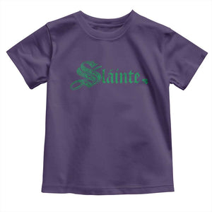 Irish Toddler T Shirt Slainte Cheers Good Health Ireland TS09 Purple Print Your Wear