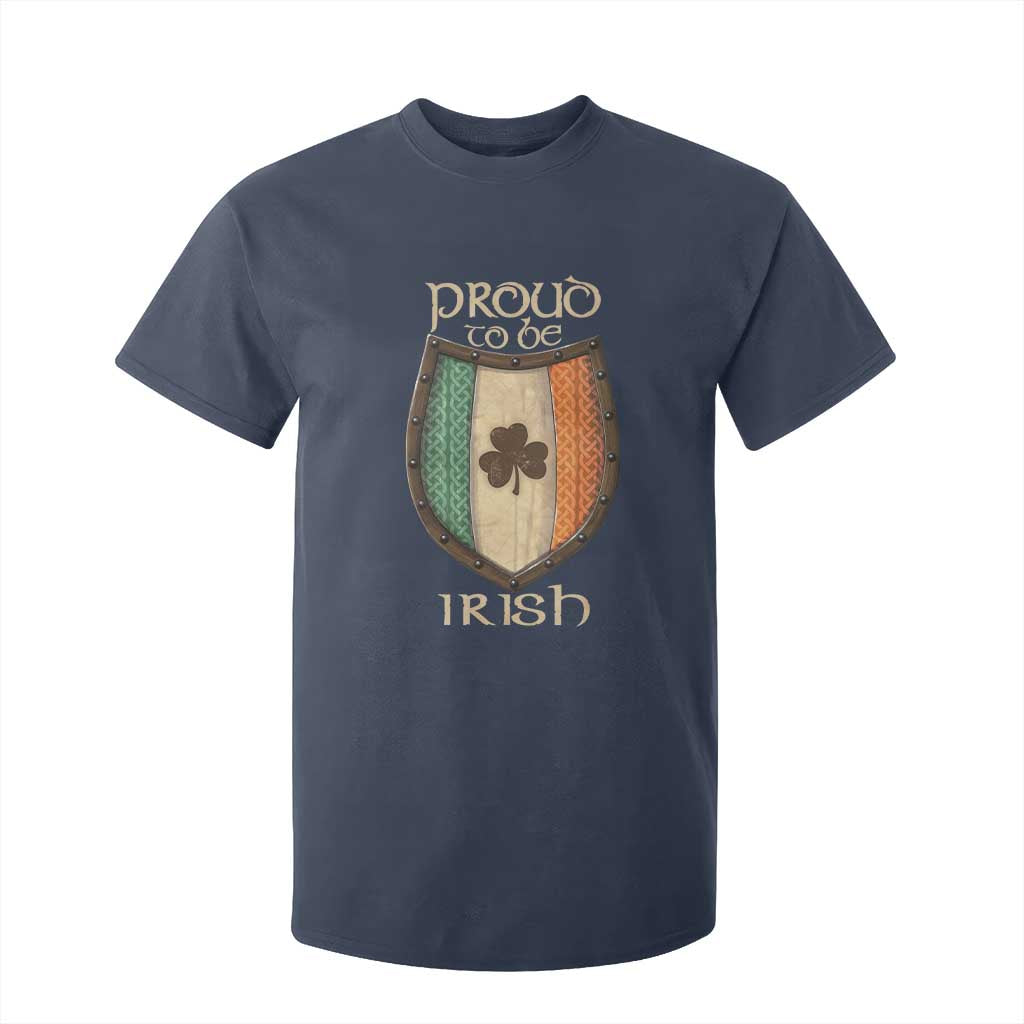 Proud To Be Irish T Shirt For Kid Celtic Shamrock Ireland Flag TS09 Navy Print Your Wear