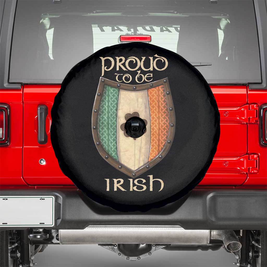 Proud To Be Irish Spare Tire Cover Celtic Shamrock Ireland Flag TS09 Black Print Your Wear