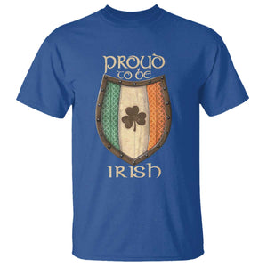 Proud To Be Irish T Shirt Celtic Shamrock Ireland Flag TS09 Royal Blue Print Your Wear
