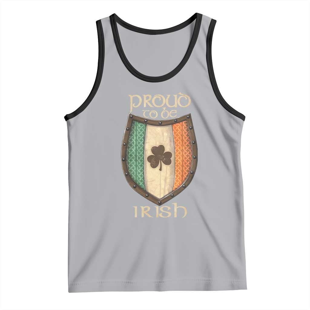 Proud To Be Irish Tank Top Celtic Shamrock Ireland Flag TS09 Athletic Heather Black Print Your Wear