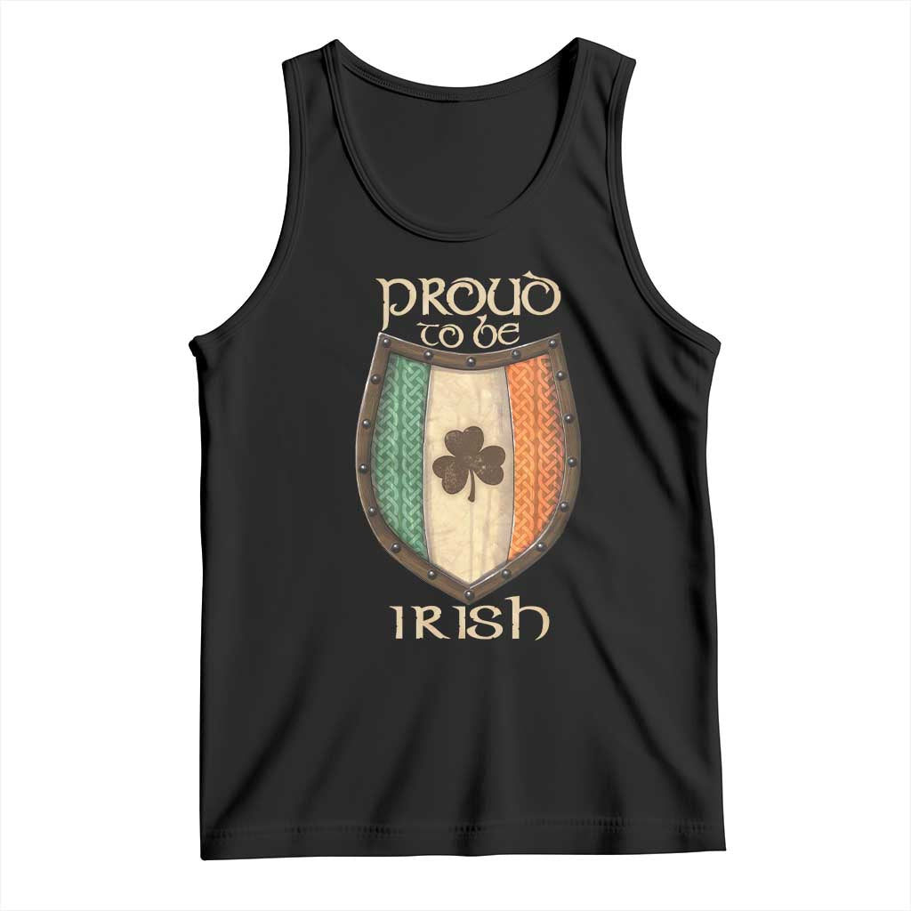 Proud To Be Irish Tank Top Celtic Shamrock Ireland Flag TS09 Black Print Your Wear