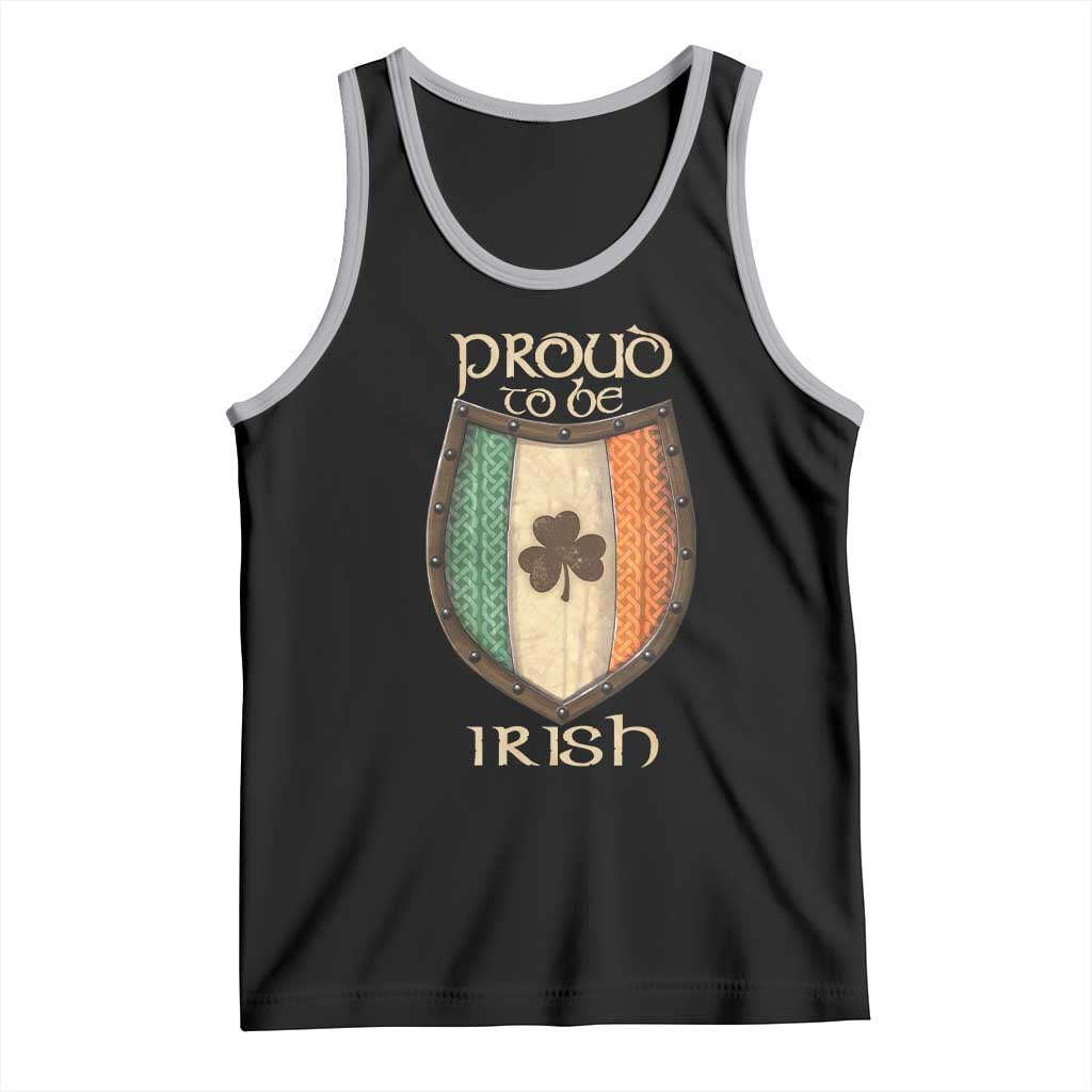 Proud To Be Irish Tank Top Celtic Shamrock Ireland Flag TS09 Black Athletic Heather Print Your Wear