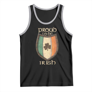 Proud To Be Irish Tank Top Celtic Shamrock Ireland Flag TS09 Black Athletic Heather Print Your Wear