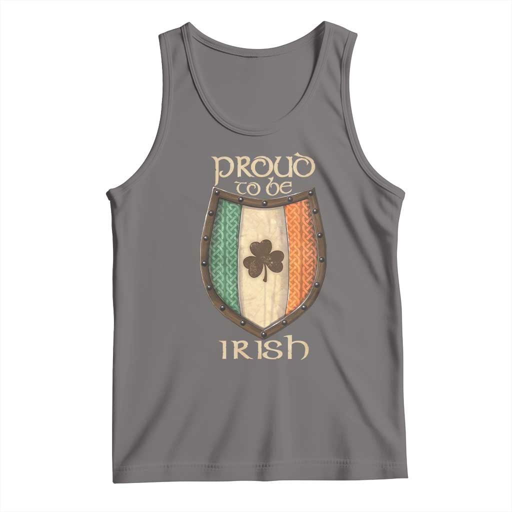 Proud To Be Irish Tank Top Celtic Shamrock Ireland Flag TS09 Deep Heather Print Your Wear
