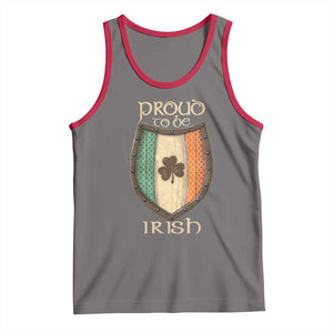 Proud To Be Irish Tank Top Celtic Shamrock Ireland Flag TS09 Deep Heather Red Print Your Wear