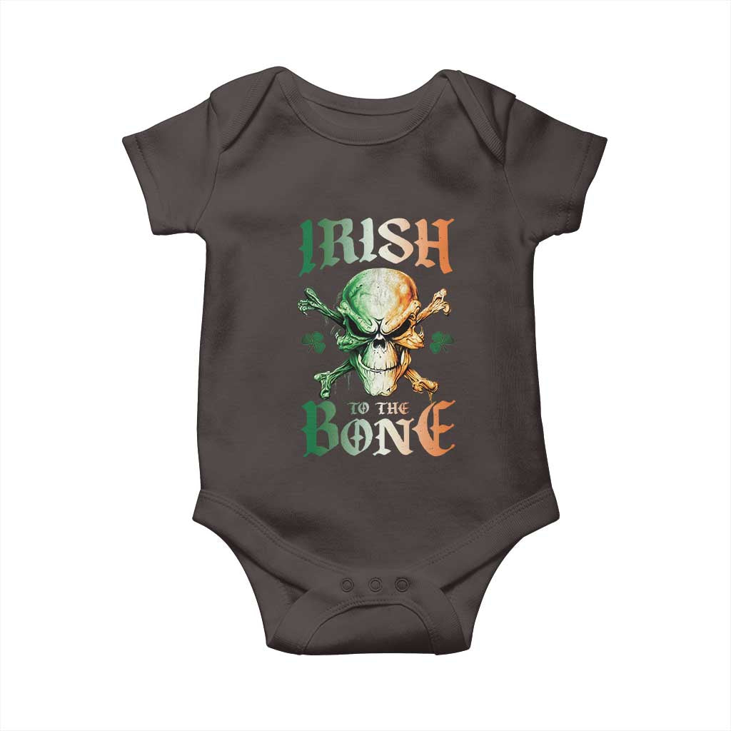 Irish Pride Baby Onesie Irish To The Bone TS09 Dark Chocolate Print Your Wear