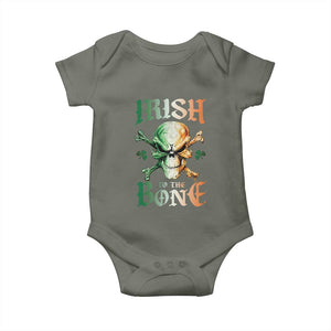Irish Pride Baby Onesie Irish To The Bone TS09 Military Green Print Your Wear