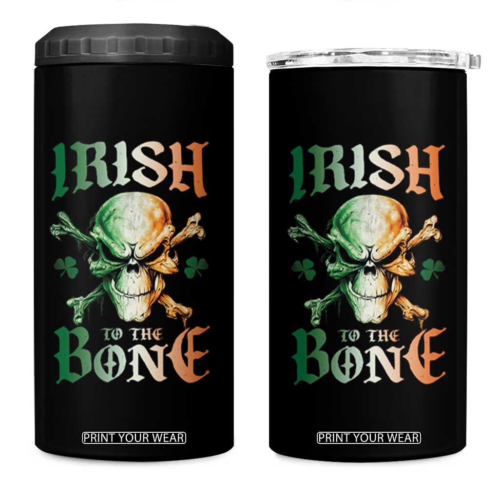 Irish Pride 4 in 1 Can Cooler Tumbler Irish To The Bone TS09 One Size: 16 oz Black Print Your Wear