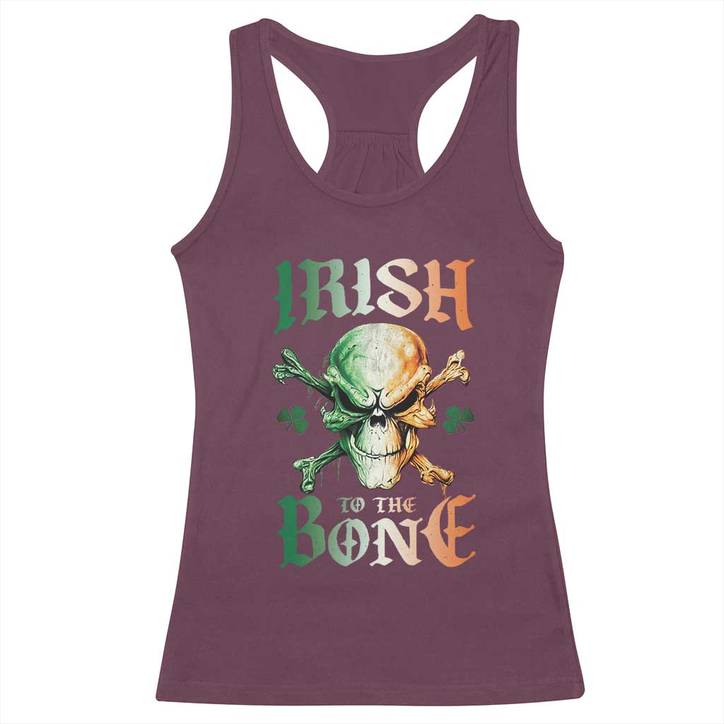 Irish Pride Racerback Tank Top Irish To The Bone TS09 Maroon Print Your Wear