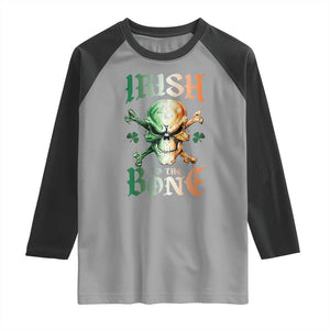 Irish Pride Raglan Shirt Irish To The Bone TS09 Sport Gray Black Print Your Wear
