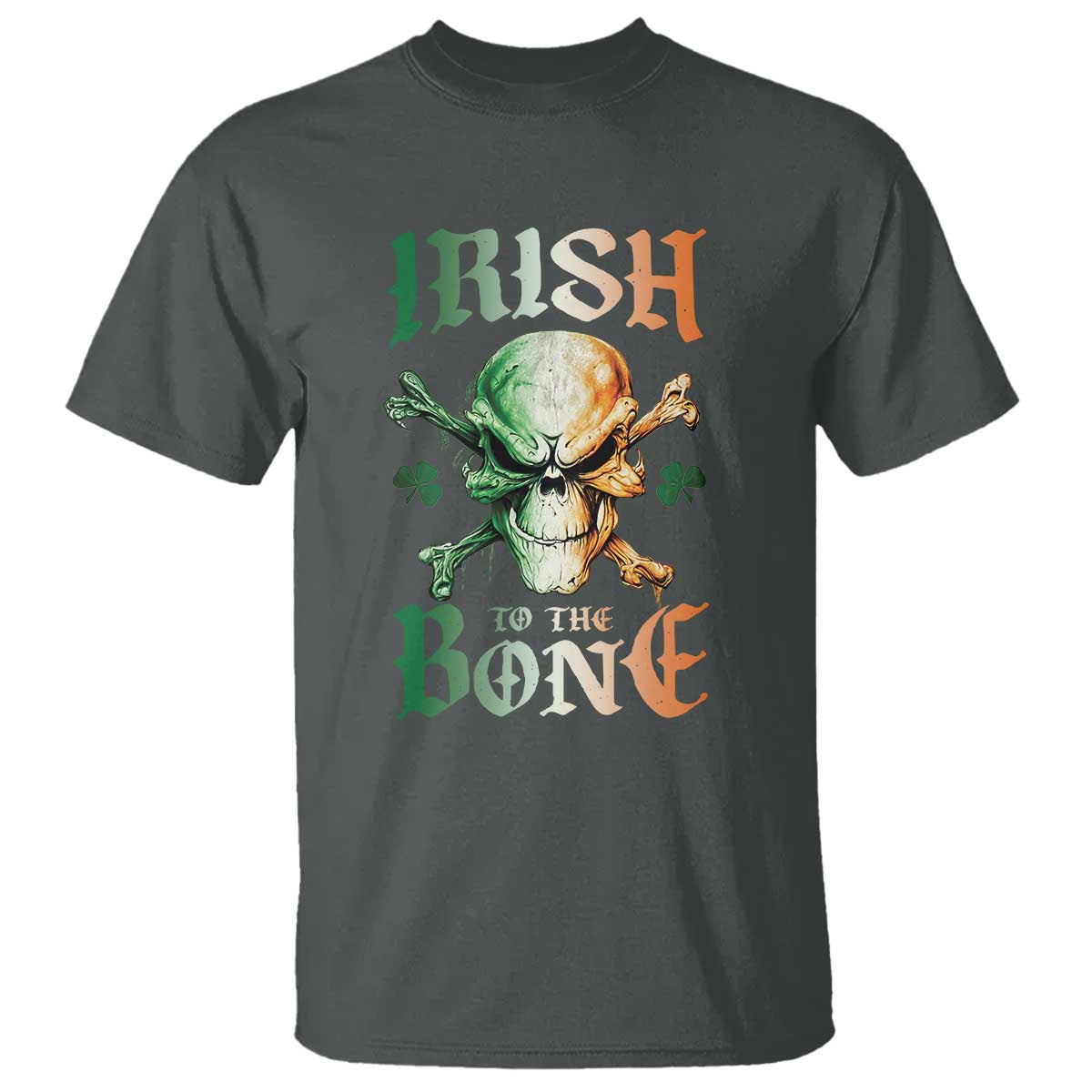 Irish Pride T Shirt Irish To The Bone TS09 Dark Heather Print Your Wear
