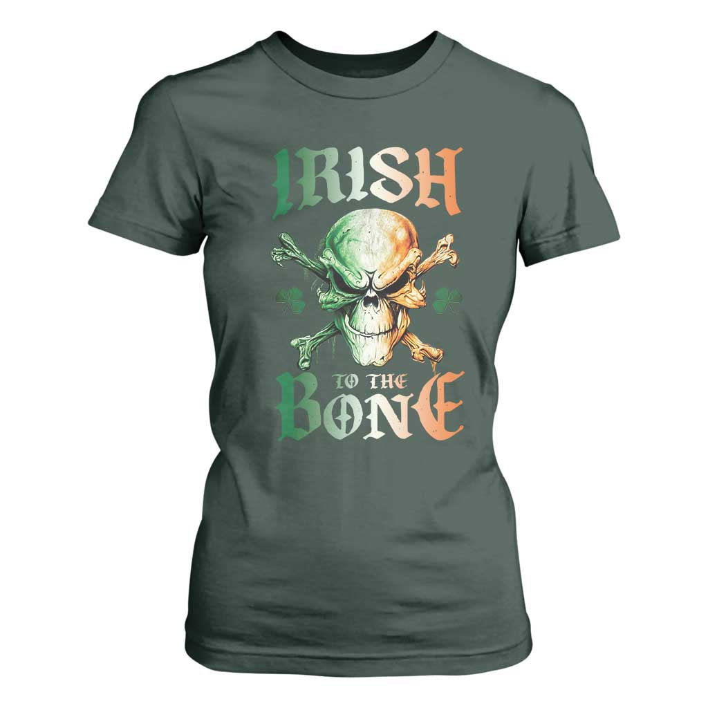 Irish Pride T Shirt For Women Irish To The Bone TS09 Dark Forest Green Print Your Wear