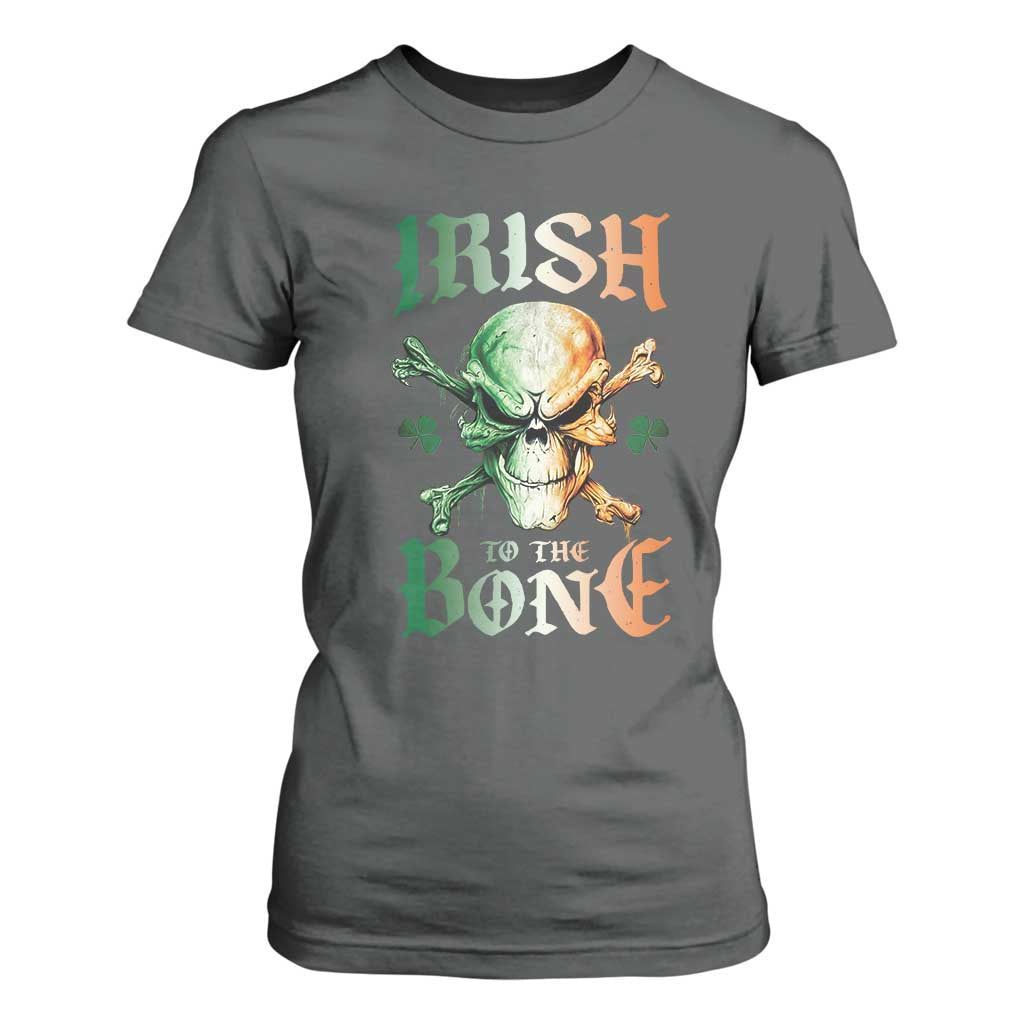 Irish Pride T Shirt For Women Irish To The Bone TS09 Dark Heather Print Your Wear