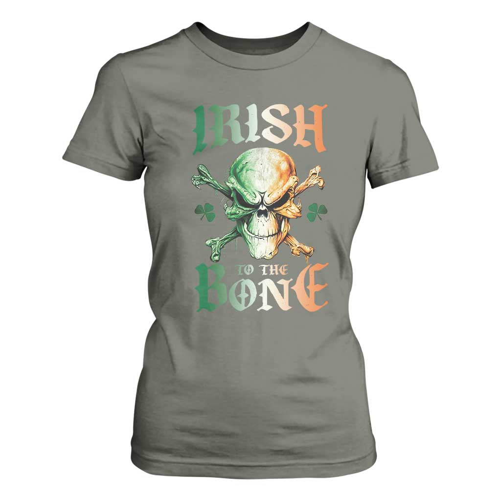 Irish Pride T Shirt For Women Irish To The Bone TS09 Military Green Print Your Wear