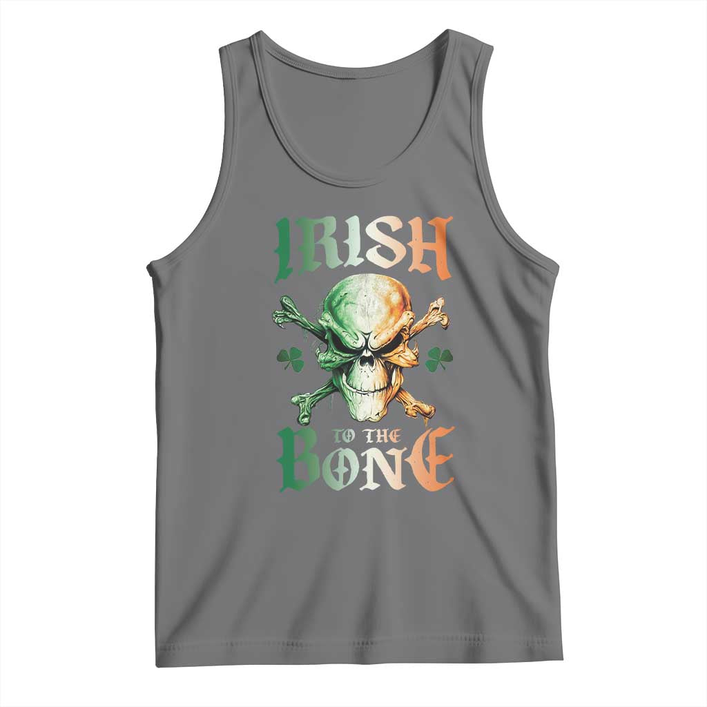 Irish Pride Tank Top Irish To The Bone TS09 Black Heather Print Your Wear