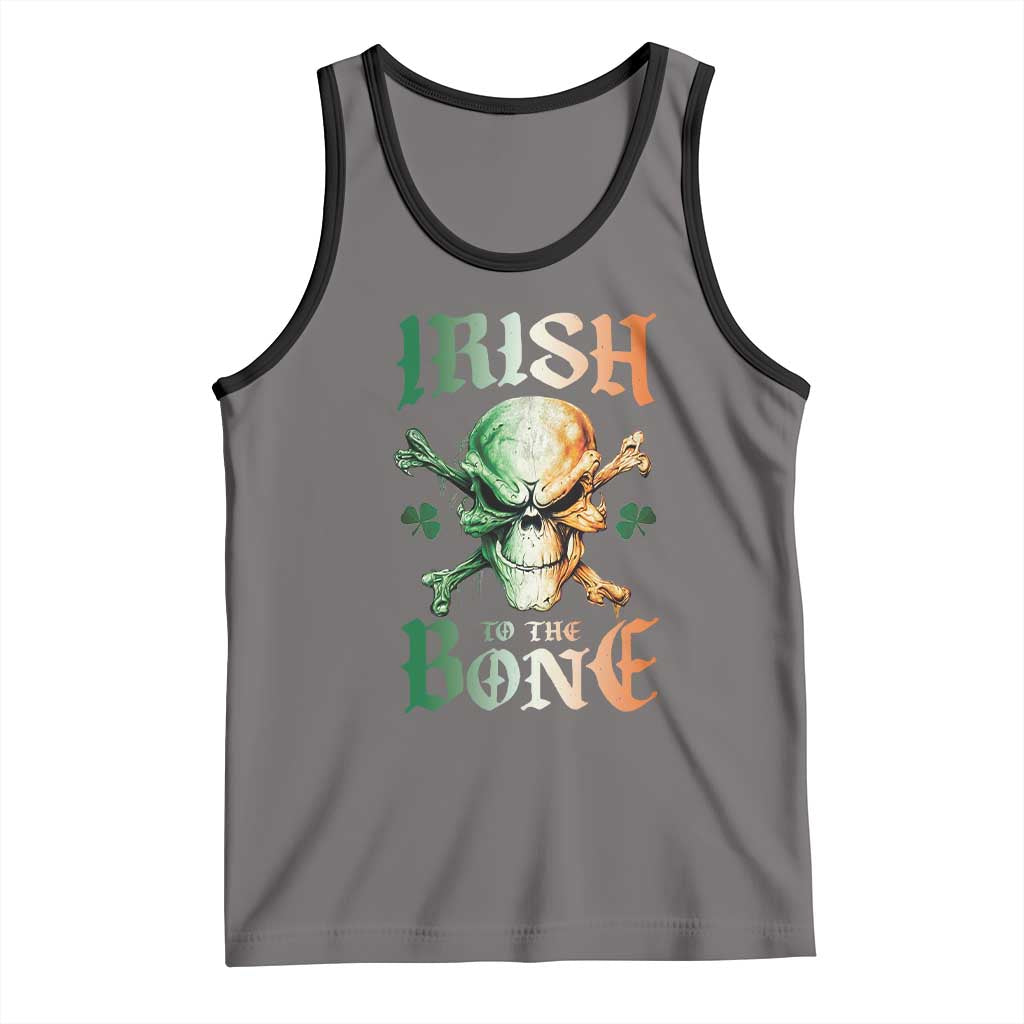 Irish Pride Tank Top Irish To The Bone TS09 Deep Heather Black Print Your Wear