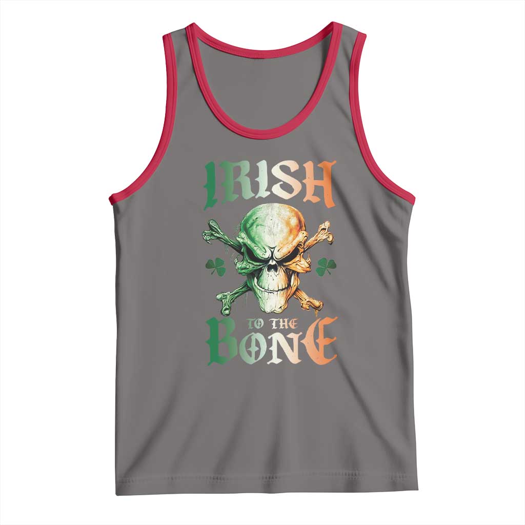 Irish Pride Tank Top Irish To The Bone TS09 Deep Heather Red Print Your Wear