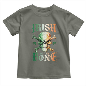 Irish Pride Toddler T Shirt Irish To The Bone TS09 Military Green Print Your Wear