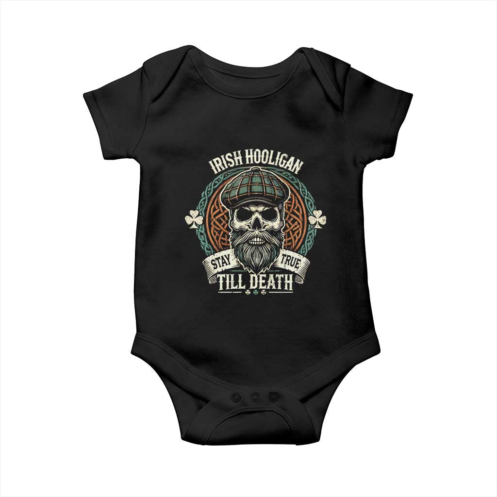 Irish Pride Baby Onesie Irish Hooligan Stay True Till Death TS09 Black Print Your Wear