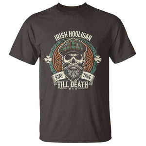 Irish Pride T Shirt Irish Hooligan Stay True Till Death TS09 Dark Chocolate Print Your Wear
