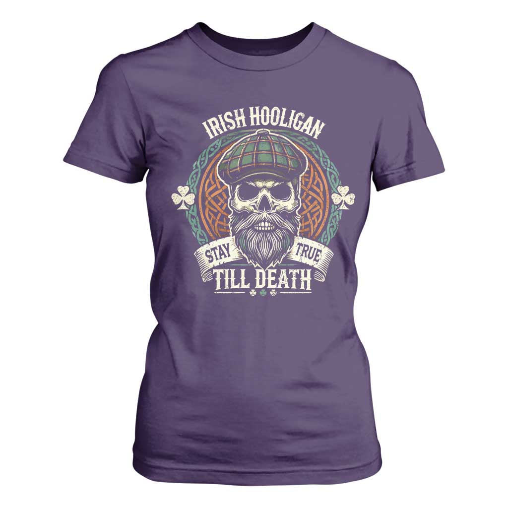 Irish Pride T Shirt For Women Irish Hooligan Stay True Till Death TS09 Purple Print Your Wear