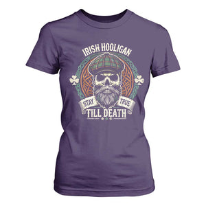 Irish Pride T Shirt For Women Irish Hooligan Stay True Till Death TS09 Purple Print Your Wear