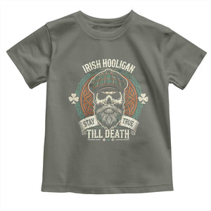 Irish Pride Toddler T Shirt Irish Hooligan Stay True Till Death TS09 Military Green Print Your Wear