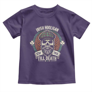 Irish Pride Toddler T Shirt Irish Hooligan Stay True Till Death TS09 Purple Print Your Wear