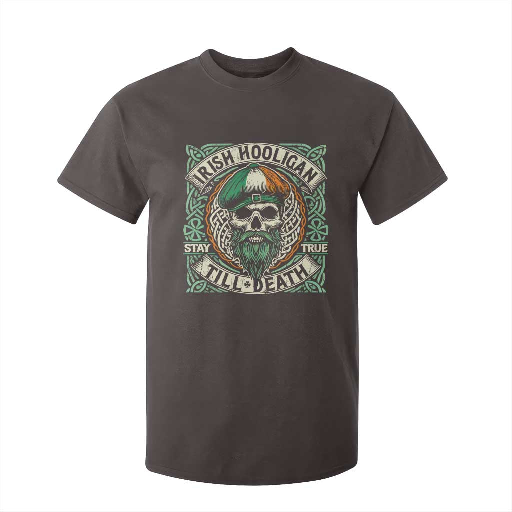 Irish Pride T Shirt For Kid Irish Hooligan Ireland Flag Skull TS09 Dark Chocolate Print Your Wear