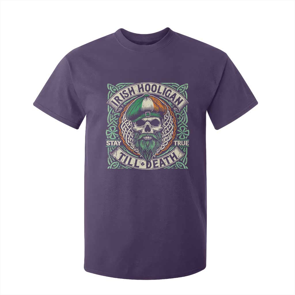 Irish Pride T Shirt For Kid Irish Hooligan Ireland Flag Skull TS09 Purple Print Your Wear