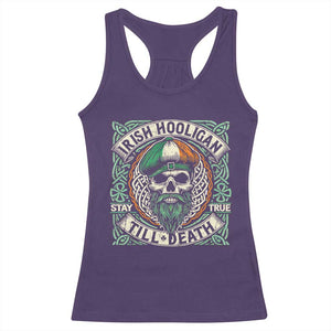 Irish Pride Racerback Tank Top Irish Hooligan Ireland Flag Skull TS09 Purple Print Your Wear