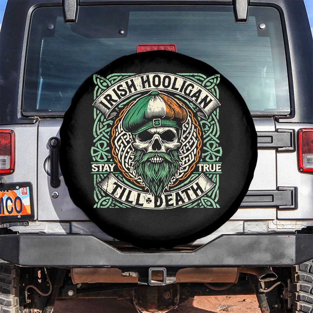 Irish Pride Spare Tire Cover Irish Hooligan Ireland Flag Skull TS09 No hole Black Print Your Wear