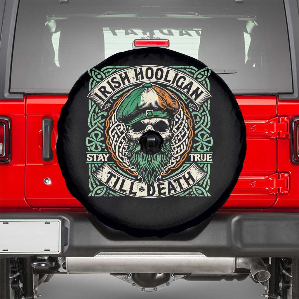 Irish Pride Spare Tire Cover Irish Hooligan Ireland Flag Skull TS09 Black Print Your Wear