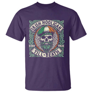 Irish Pride T Shirt Irish Hooligan Ireland Flag Skull TS09 Purple Print Your Wear