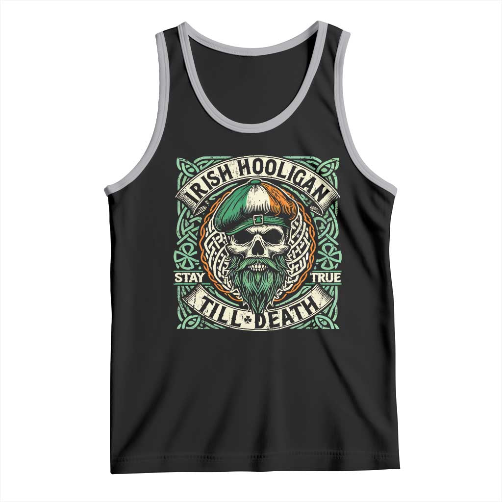 Irish Pride Tank Top Irish Hooligan Ireland Flag Skull TS09 Black Athletic Heather Print Your Wear
