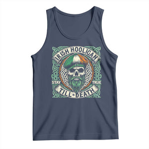 Irish Pride Tank Top Irish Hooligan Ireland Flag Skull TS09 Navy Print Your Wear