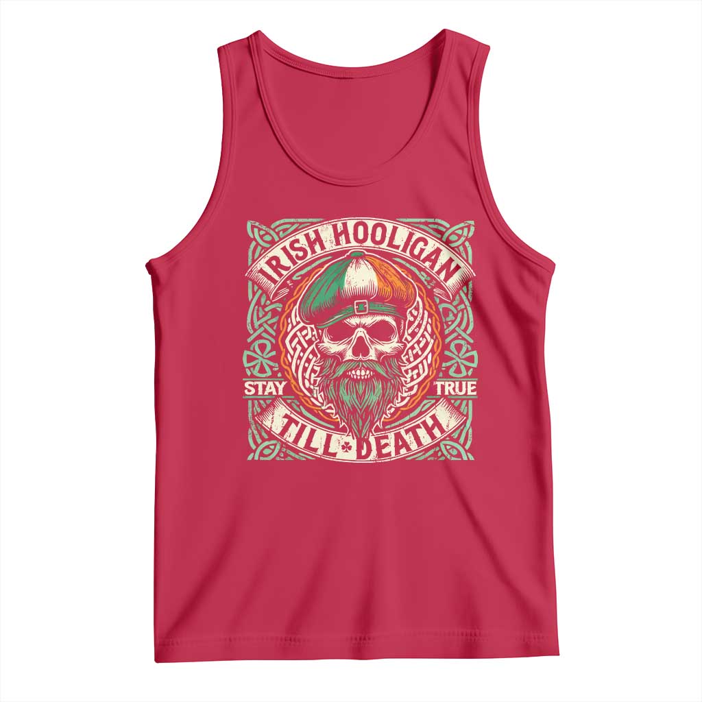 Irish Pride Tank Top Irish Hooligan Ireland Flag Skull TS09 Red Print Your Wear