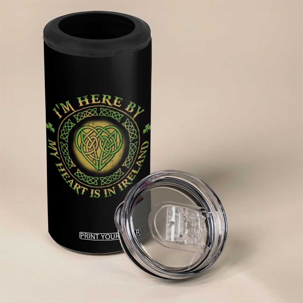 Irish Pride 4 in 1 Can Cooler Tumbler I May Be Here But My Heart Is In Ireland TS09 Print Your Wear