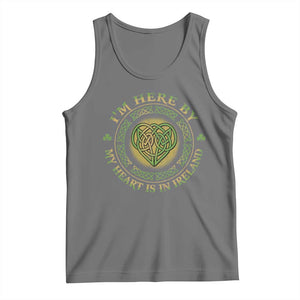Irish Pride Tank Top I May Be Here But My Heart Is In Ireland TS09 Black Heather Print Your Wear