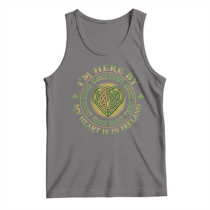 Irish Pride Tank Top I May Be Here But My Heart Is In Ireland TS09 Deep Heather Print Your Wear