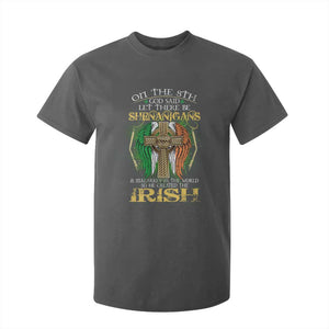 Irish Pride T Shirt For Kid God Said Let There Be Shenanigans And Malarkey In The World So He Created The Irish TS09 Dark Heather Print Your Wear
