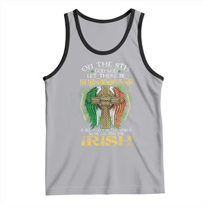Irish Pride Tank Top God Said Let There Be Shenanigans And Malarkey In The World So He Created The Irish TS09 Athletic Heather Black Print Your Wear